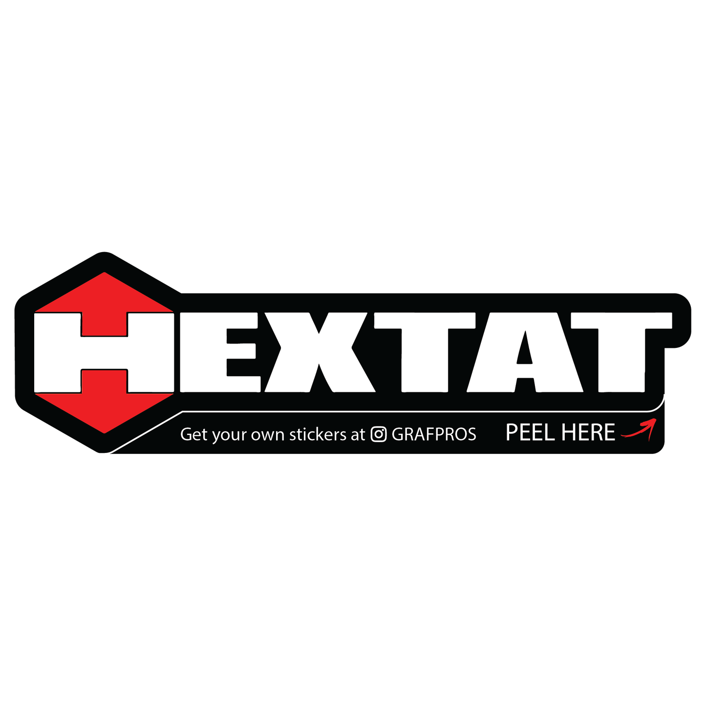 HEXTAT Logo Sticker 5x2"