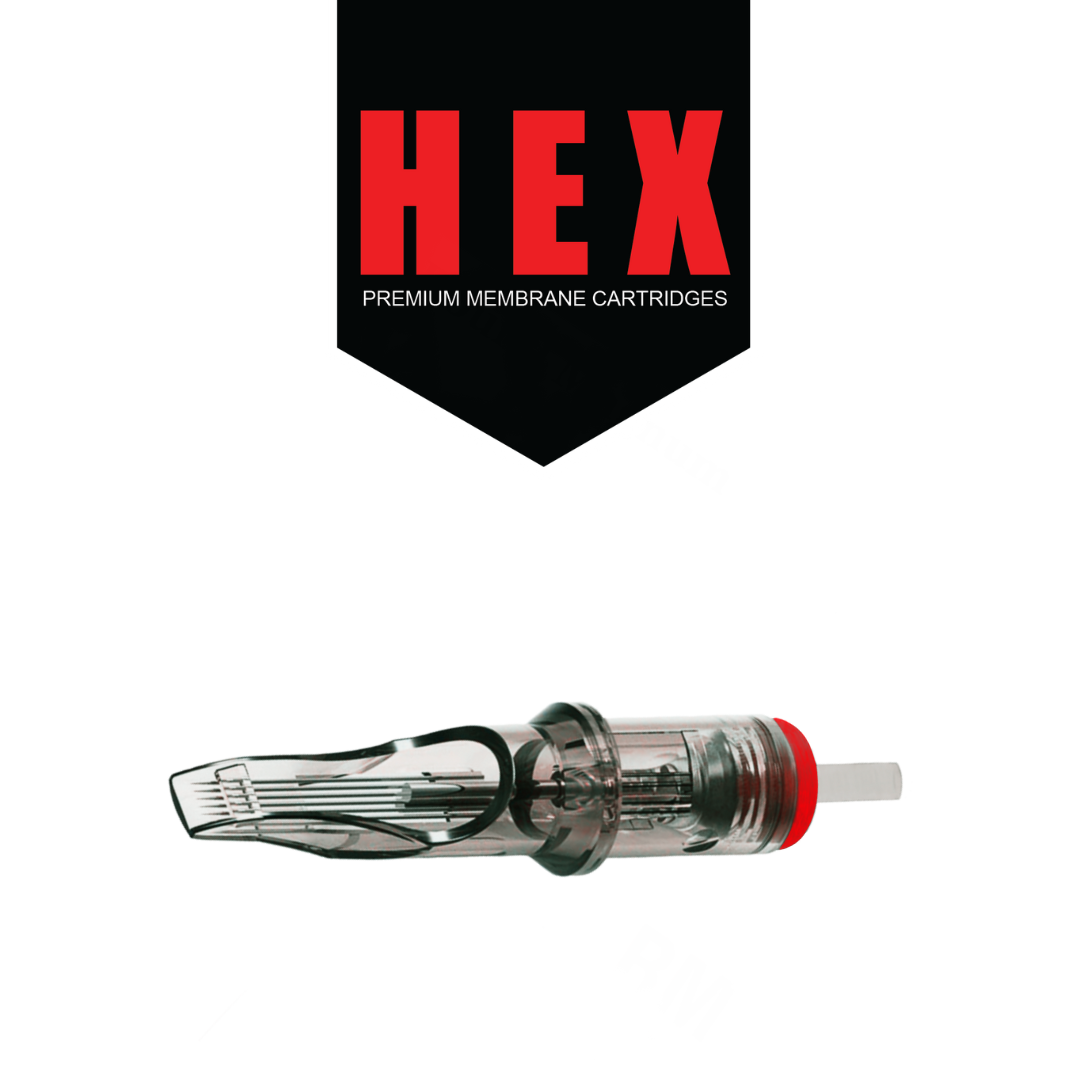 HEX Membrane Needle Cartridges #12 (0.35mm) Super Tight Round Liners X-Long Taper (Box of 20)