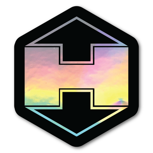 Holographic Hex Badge - 3x3