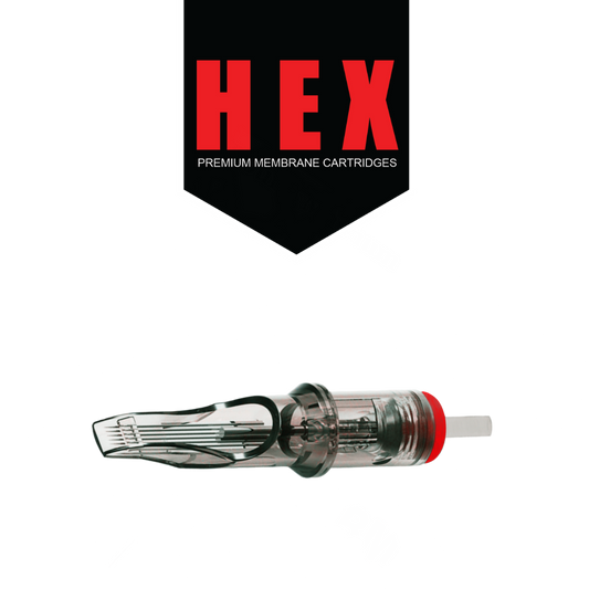 HEX Membrane Needle Cartridges #12 (0.35mm) Curved Magnums Medium Taper (Box of 20)