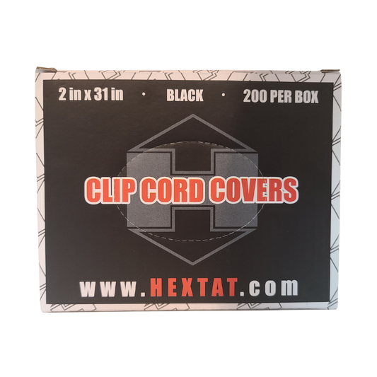 HEXTAT Black Clip Cord Covers (Box of 200)